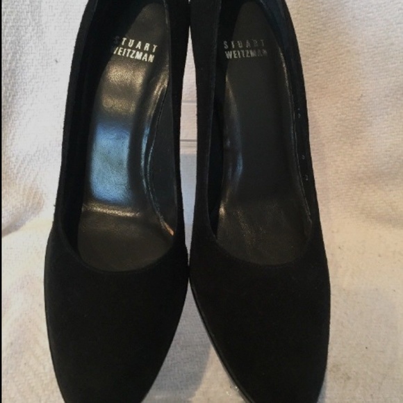 Stuart Weitzman Black Suede Pump Heels Size 6 M - Picture 2 of 8